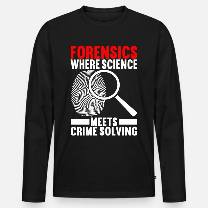 Forensik Forensiker - Männer Premium Bio Langarmshirt - Schwarz
