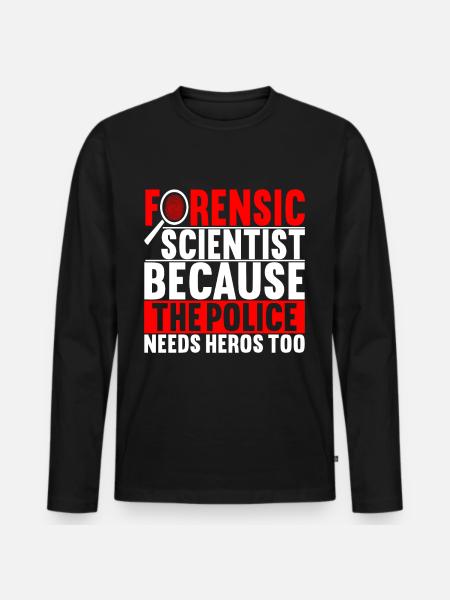 Forensik Forensiker - Männer Premium Bio Langarmshirt - Schwarz
