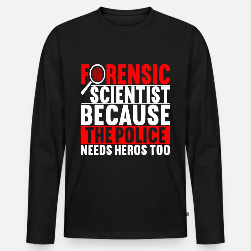 Forensics Forensic Scientist - Men's Premium Organic Long Sleeve Shirt - black