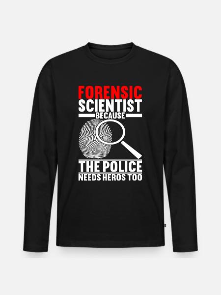 Forensik Forensiker - Männer Premium Bio Langarmshirt - Schwarz