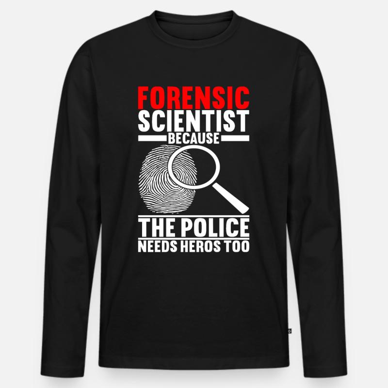 Forensik Forensiker - Männer Premium Bio Langarmshirt - Schwarz