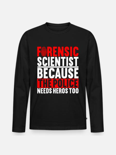 Forensik Forensiker - Männer Premium Bio Langarmshirt - Schwarz