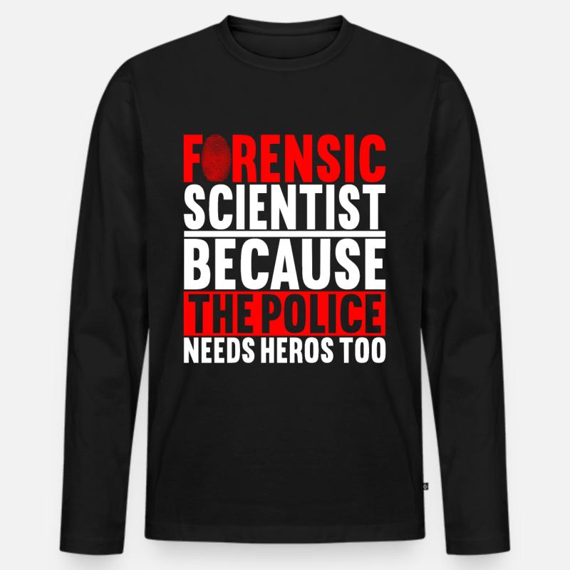 Forensik Forensiker - Männer Premium Bio Langarmshirt - Schwarz