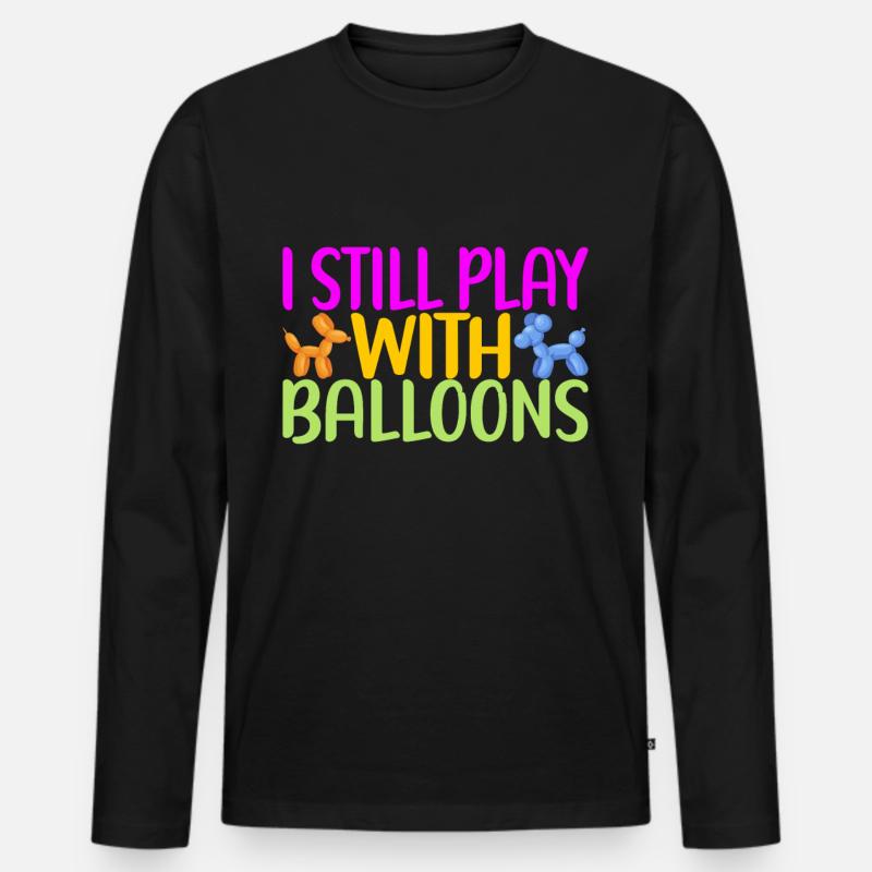 Ballontier Balloon Twisting - Männer Premium Bio Langarmshirt - Schwarz