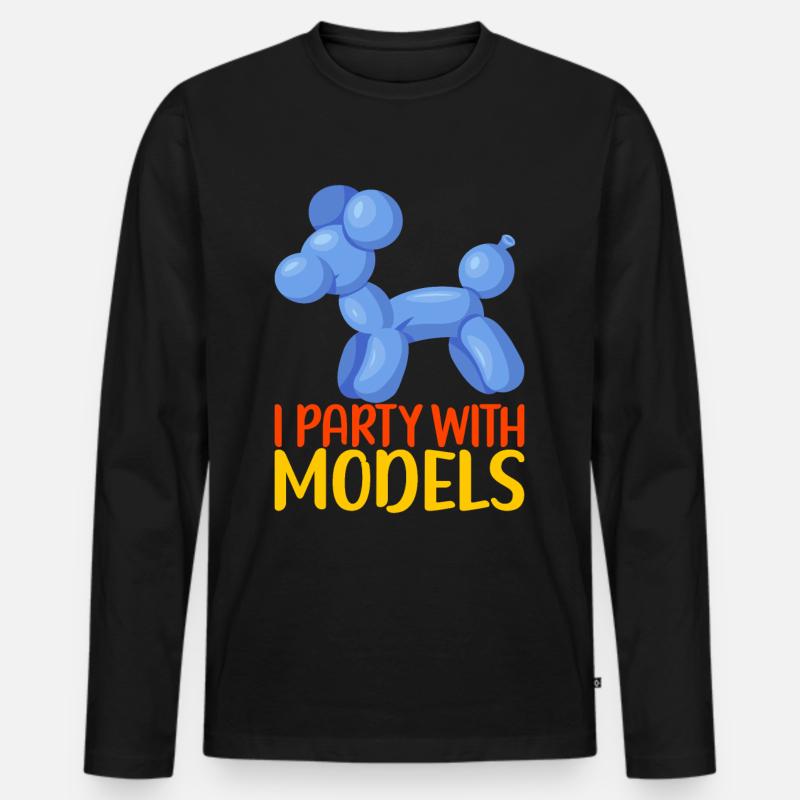 Ballontier Balloon Twisting - Männer Premium Bio Langarmshirt - Schwarz