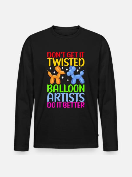 Balloon Animal Balloon Twisting - Men's Premium Organic Long Sleeve Shirt - black