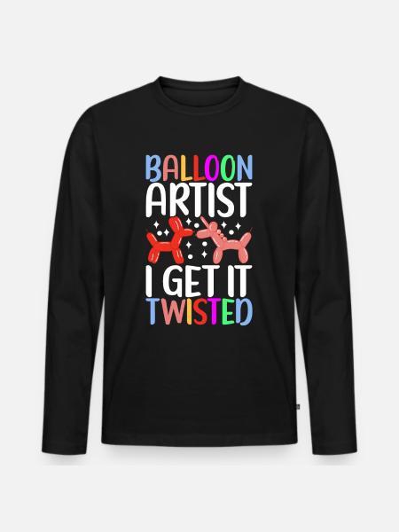 Balloon Animal Balloon Twisting - Men's Premium Organic Long Sleeve Shirt - black