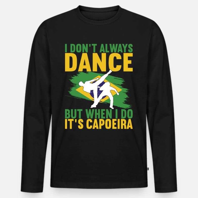 Capoeira Capoeirista - Männer Premium Bio Langarmshirt - Schwarz