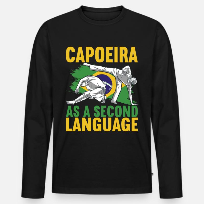 Capoeira Capoeirista - Männer Premium Bio Langarmshirt - Schwarz