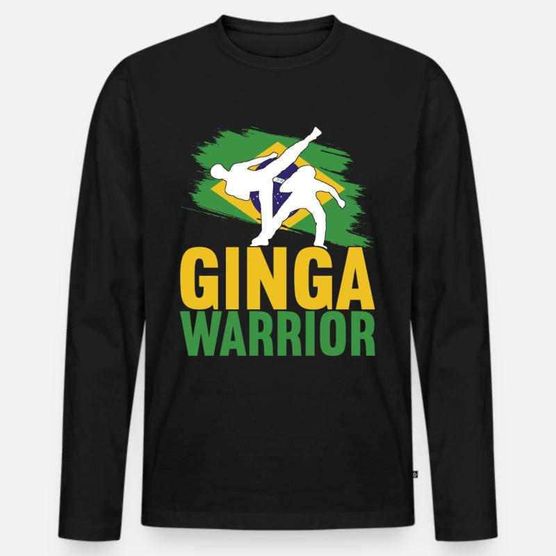 Capoeira Capoeirista - Männer Premium Bio Langarmshirt - Schwarz