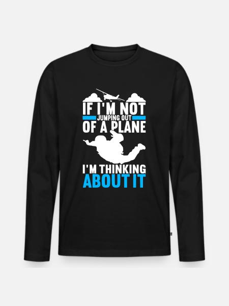 Skydive Skydiver - Men's Premium Organic Long Sleeve Shirt - black