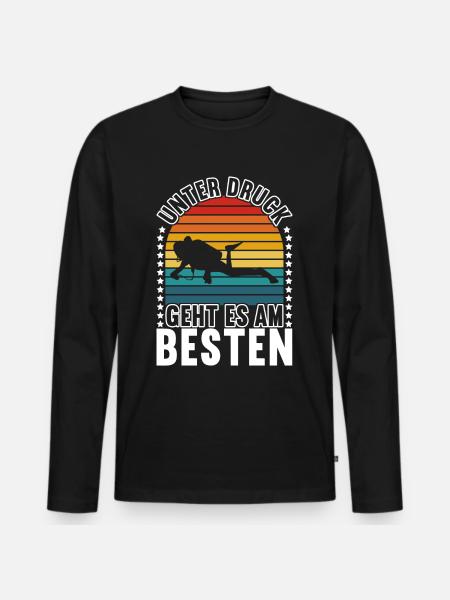 Diver Diving - Men's Premium Organic Long Sleeve Shirt - black