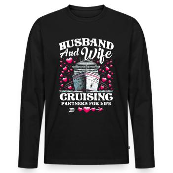 Cruise Lovers - Men's Premium Organic Long Sleeve Shirt - black - Front - Nico (187cm)