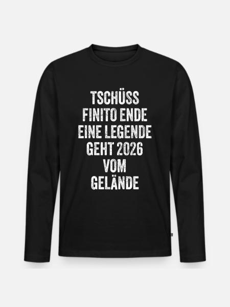 Pensionist Pension 2026 Ordsprog Pensionsgave - Premium økologisk langærmet T-shirt til mænd - sort