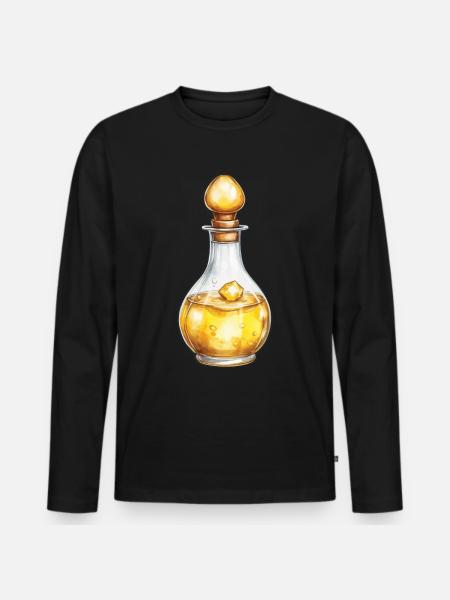 Poción estética Diseño de juegos Ropa de calle - Camiseta ecológica prémium de manga larga para hombre - negro