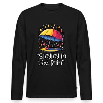 Paroles Mélomanes Auteurs-compositeurs Festival de musique - T-shirt manches longues Premium bio Homme - noir - Devant - Nico (187cm)