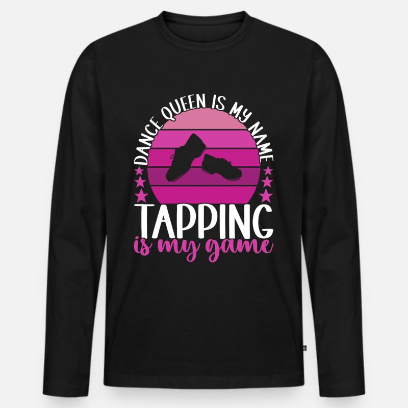 Stepptanz Stepptänzer - Männer Premium Bio Langarmshirt - Schwarz