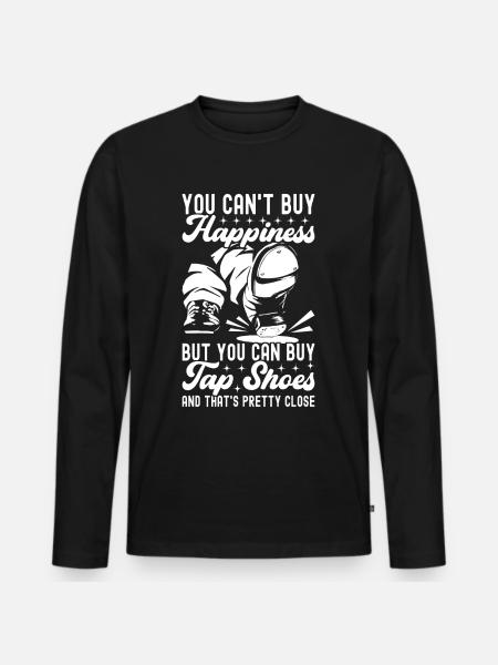 Stepptanz Stepptänzer - Männer Premium Bio Langarmshirt - Schwarz