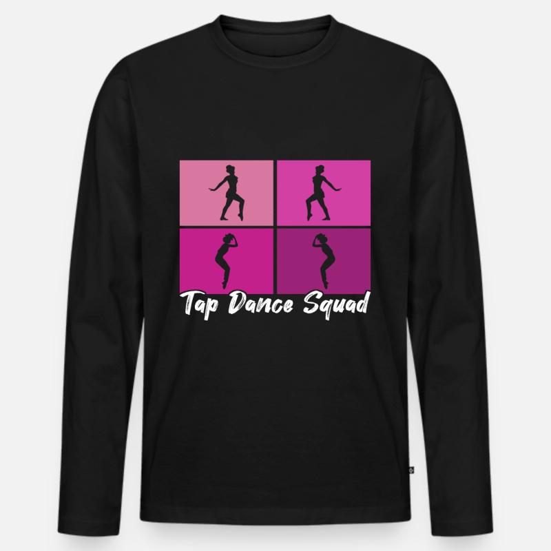 Stepptanz Stepptänzer - Männer Premium Bio Langarmshirt - Schwarz