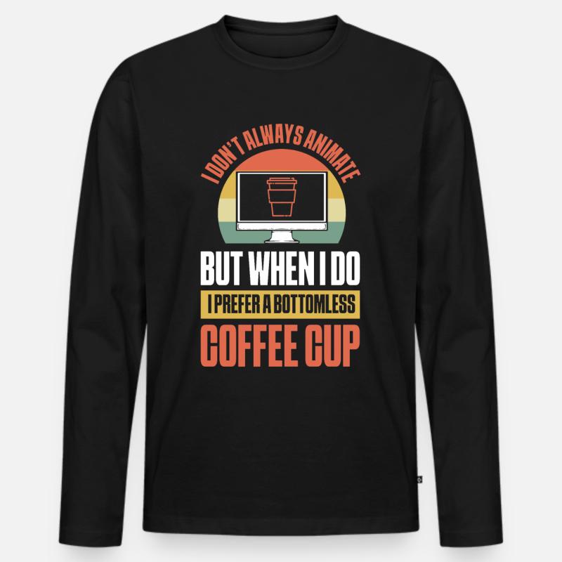 Grafikdesigner 3D-Kunst 3D-Animateur - Männer Premium Bio Langarmshirt - Schwarz