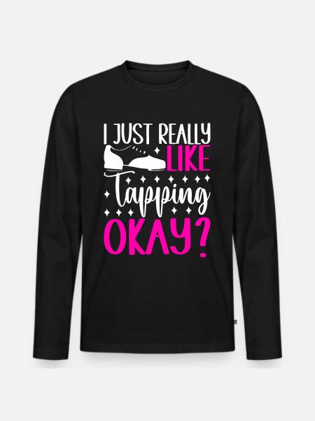 Tap Dance Tap Dancer - Men's Premium Organic Long Sleeve Shirt - black