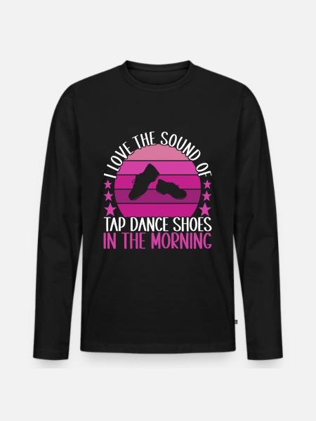 Stepptanz Stepptänzer - Männer Premium Bio Langarmshirt - Schwarz