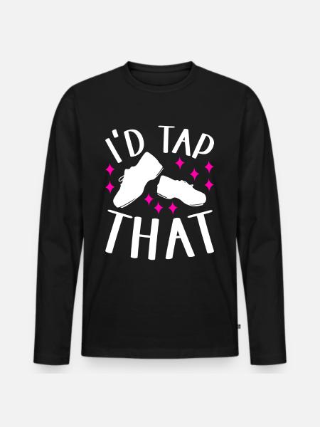 Tap Dance Tap Dancer - Men's Premium Organic Long Sleeve Shirt - black