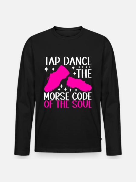 Tap Dance Tap Dancer - Men's Premium Organic Long Sleeve Shirt - black