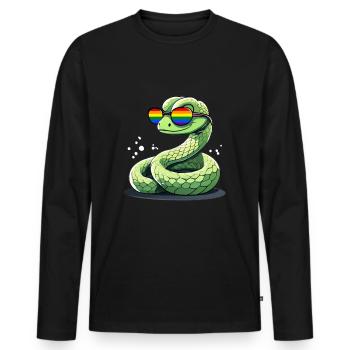 LGBTQ Pride Month - Men's Premium Organic Long Sleeve Shirt - black - Front - Nico (187cm)
