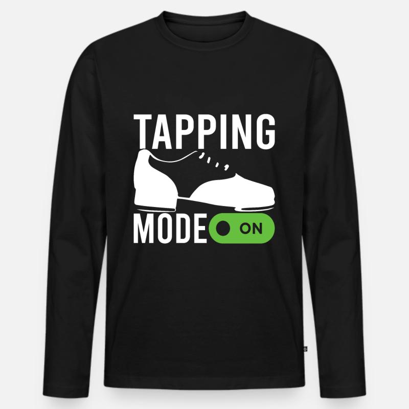 Stepptanz Stepptänzer - Männer Premium Bio Langarmshirt - Schwarz
