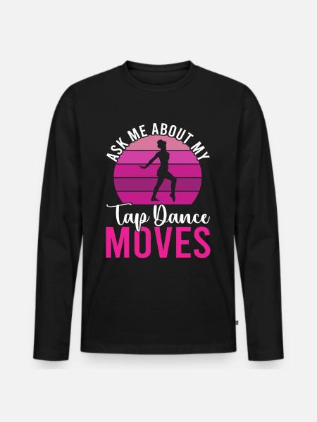 Tap Dance Tap Dancer - Men's Premium Organic Long Sleeve Shirt - black