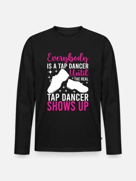 Tap Dance Tap Dancer - Men's Premium Organic Long Sleeve Shirt - black