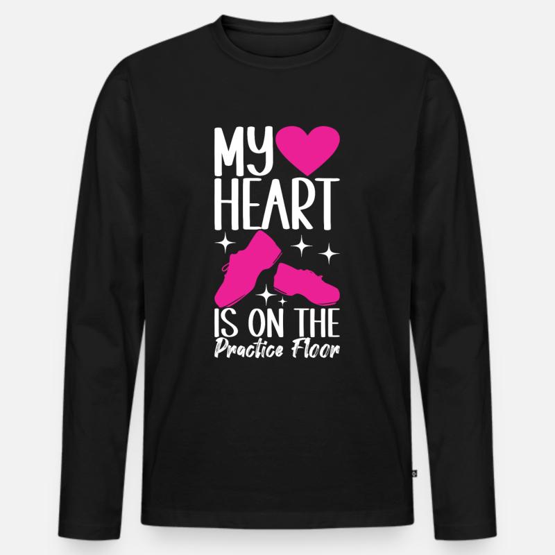 Stepptanz Stepptänzer - Männer Premium Bio Langarmshirt - Schwarz