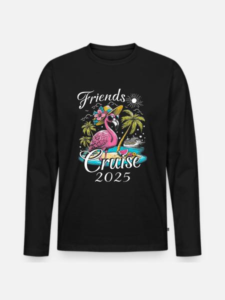 Friends Cruise 2025 - Men's Premium Organic Long Sleeve Shirt - black