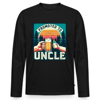 Werdender Onkel loading Zukünftiger Onkel - Männer Premium Bio Langarmshirt - Schwarz - Vorne - Nico (187cm)