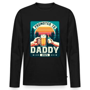 Dad-to-be loading Future Dad 2025 - Men's Premium Organic Long Sleeve Shirt - black - Front - Nico (187cm)