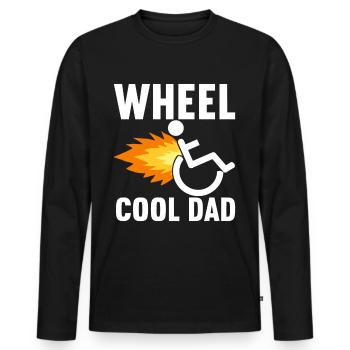 Personnes en fauteuil roulant Fauteuil roulant - T-shirt manches longues Premium bio Homme - noir - Devant - Nico (187cm)