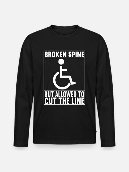 Wheelchair users Wheelchair - Men's Premium Organic Long Sleeve Shirt - black