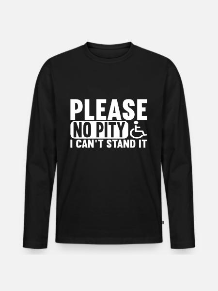 Rollstuhlfahrer Rollstuhl - Männer Premium Bio Langarmshirt - Schwarz