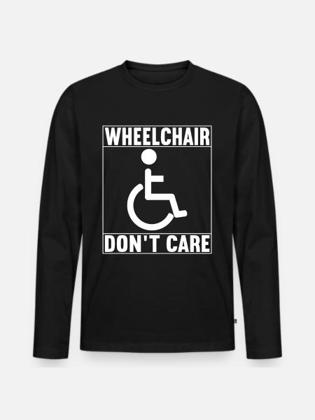 Rollstuhlfahrer Rollstuhl - Männer Premium Bio Langarmshirt - Schwarz