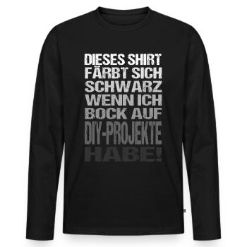 DIY Projekt Spruch Familienzeit Famile - Männer Premium Bio Langarmshirt - Schwarz - Vorne - Nico (187cm)
