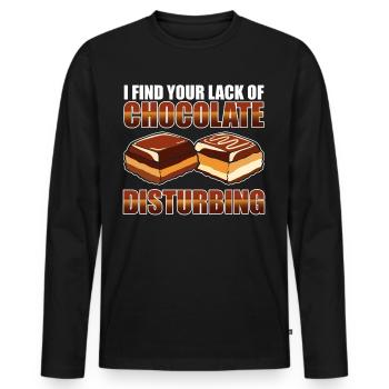 Schokoriegel Junk Food Sugar Chocolate Buddies - Männer Premium Bio Langarmshirt - Schwarz - Vorne - Nico (187cm)