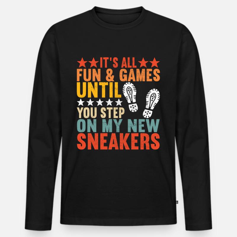 Sneakerhead Sneaker Collector - Männer Premium Bio Langarmshirt - Schwarz