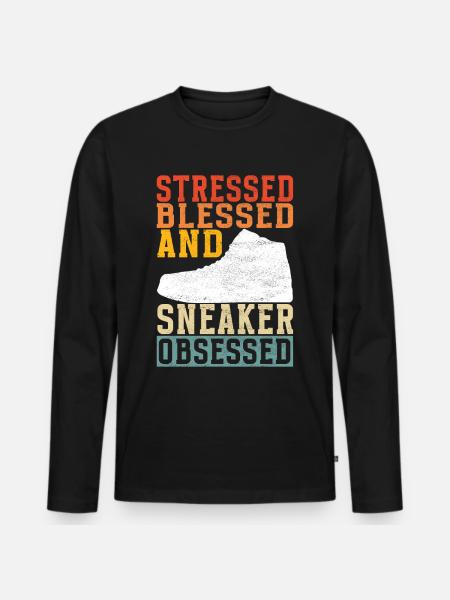 Sneakerhead Sneaker Collector - Men's Premium Organic Long Sleeve Shirt - black