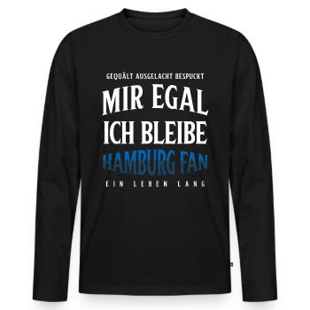Hamburg Hanseatic City North German Low German - Men's Premium Organic Long Sleeve Shirt - black - Front - Nico (187cm)