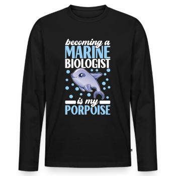 Marine Biology Marine Biologist - Men's Premium Organic Long Sleeve Shirt - black - Front - Nico (187cm)