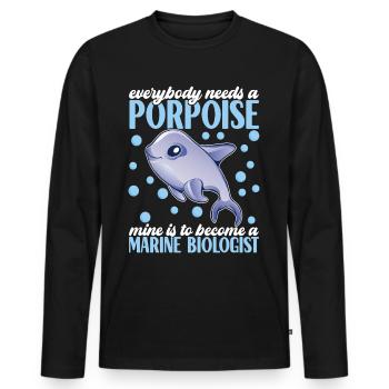 Marine Biology Marine Biologist - Men's Premium Organic Long Sleeve Shirt - black - Front - Nico (187cm)