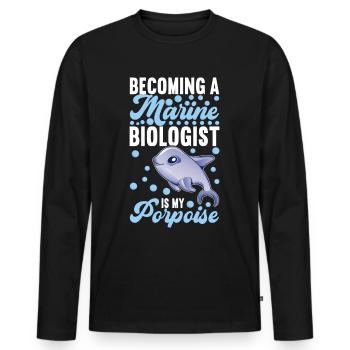 Marine Biology Marine Biologist - Men's Premium Organic Long Sleeve Shirt - black - Front - Nico (187cm)