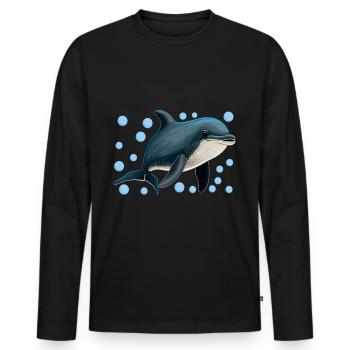 Marine Biology Marine Biologist - Men's Premium Organic Long Sleeve Shirt - black - Front - Nico (187cm)