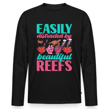 Marine Biology Marine Biologist - Men's Premium Organic Long Sleeve Shirt - black - Front - Nico (187cm)